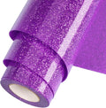 Purple Glitter HTV Heat Transfer Vinyl Roll 12inch x 20 ft by WOOGLITTER