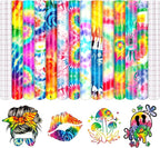 Spiralism Patterned Permanent Adhesive Vinyl 12 Sheets 12'' x 10'' | Tie Dye by CraftingEveryday