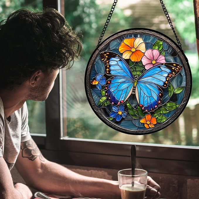 Stained Glass Window Hanging, Mother's Day Birthday Gifts - Image 2