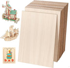 4 Pack Basswood Sheets Rectangle Unfinished Plywood Slices - Image 4