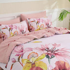 Yogeneg Queen Comforter Set 7 Piece Bed in a Bag, Elegant Floral Botanical - Image 2