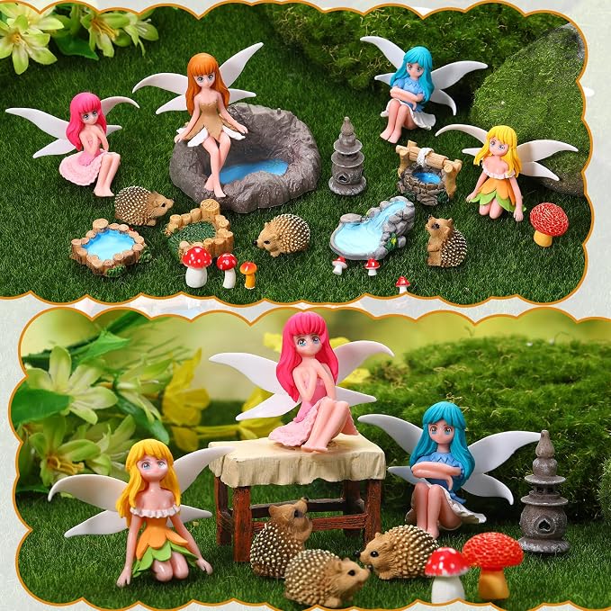 28Pcs Fairy Garden Accessories, Miniature Garden Ornaments Landscape - Image 7