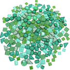 LITMIND 1.1LB Green Mixed Irregular Crystal Glass Mosaic Tiles - Image 4