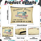 Reginary 6 Pcs Sewing Gifts for Women Quilter Sewing Cosmetic Bags Quilting - Image 2