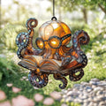 Nerdy Reading Octopus Acrylic Suncatcher by Unknown