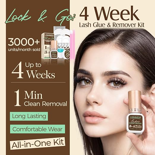 LASHVIEW Lash Cluster Glue & Remover Kit Super Strong Hold 4 Weeks+ - Image 2