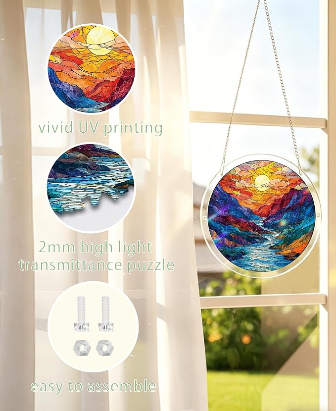 Acrylic Puzzle Suncatcher, Moon Canyon Sun Catcher - Image 7