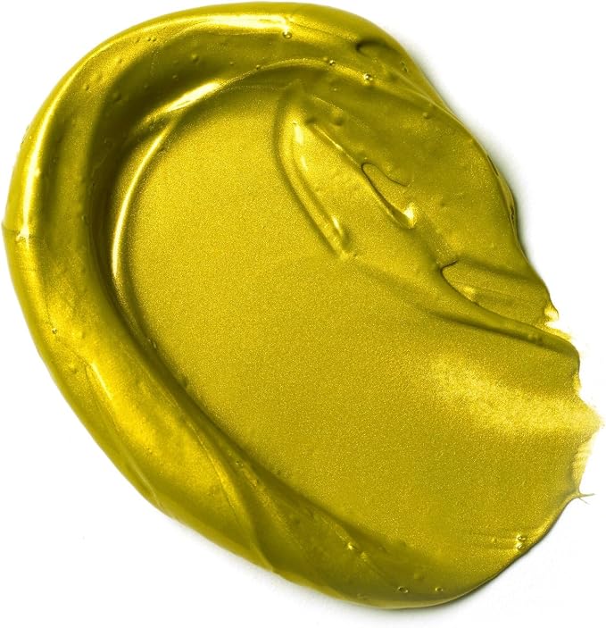 Liquitex BASICS Acrylic Paint, 118ml Tube, Metallic Yellow Gold - Image 2