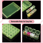 Mr. Pen- Bead Storage Containers, 28 Grids, 2 Pack, Transparent Green | 160 pcs - Image 4