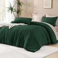 Andency Dark Emerald Green Oversized Comforter King Size 120"x98", 3 Pieces by Andency