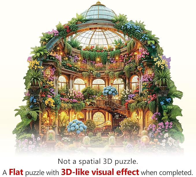 Mystic Garden Hall Puzzles Adults Gifts Wooden 100 Pieces 8.5 * 8.5in - Image 9