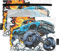Truck Fire Pencil Pouch for 3 Ring Binder, 2 Pack Waterproof Pencil Bags Clear by BOENLE-WELCOMEYOURCOMING