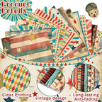 HunnmingRe 20 Pcs 10''x10'' Vintage Carnival Quilting Fabric Square Precuts - Image 5