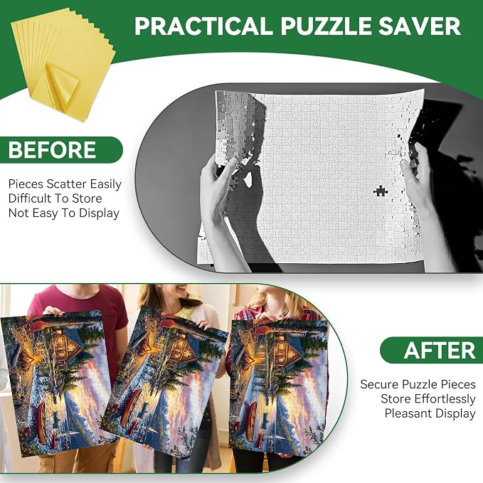 500 Piece Jigsaw Puzzle for Adults – Peel & Stick Puzzle Saver Sheets Included - Image 4