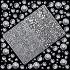 10000Pcs 2-Boxes Mixed Size Hot Fix Round Crystals Gems Glass Stones Hotfix - Image 2