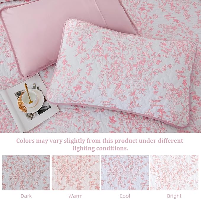 WONGS BEDDING Quilt King Size, Botanical Quilt - Image 6