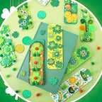 JULBEAR 36 Sets St Patricks Day Bookmark Craft Kits Foam Shamrock Arts | Blank - Image 5