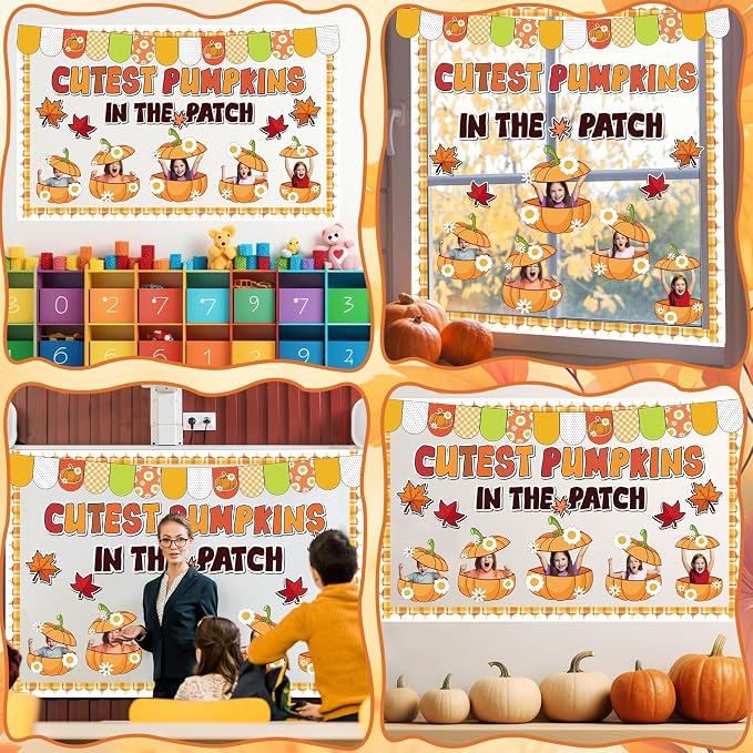 Thanksgiving Pumpkin Bulletin Board Fall Pumpkin Classroom Decorations Autumn - Image 7