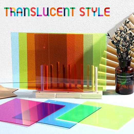 Cindeer 24 Pcs 8 x 8 Inch Colored Cast Acrylic Sheets 0.08'' Thick/ 2mm - Image 7