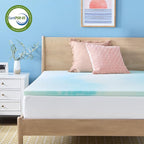 Linenspa 2 Inch Swirl Gel Memory Foam Mattress Topper, King Size – Cooling Gel - Image 6