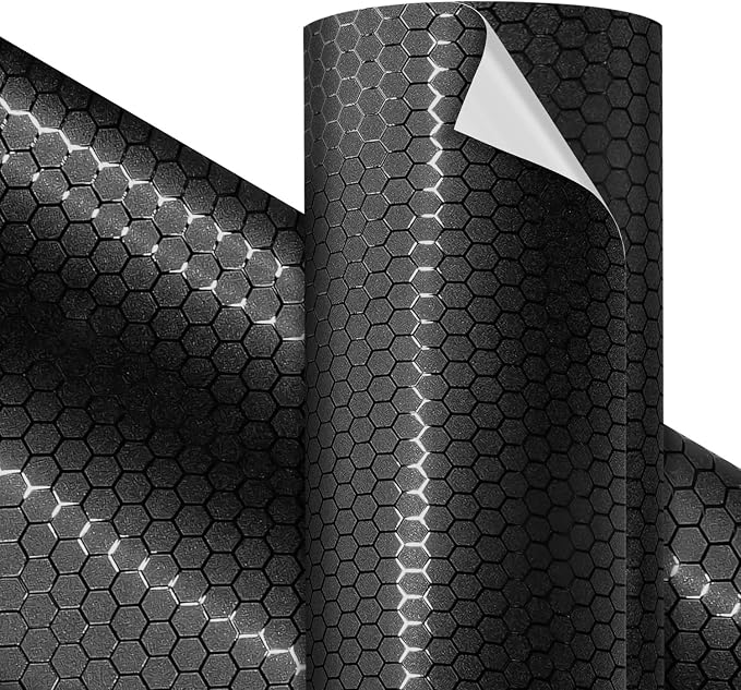 VViViD Premium Honeycomb Black Craft Vinyl Roll 1ft x 5ft – Bubble-Free Air by VVIVIDVINYL