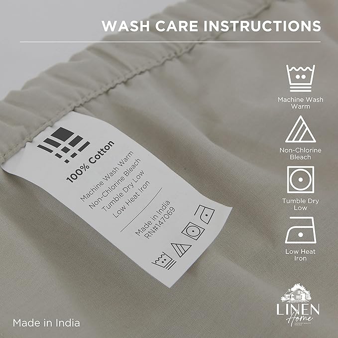 Linen Home 100% Cotton Percale Weave Fitted Sheet, Full Size, Prelude Purple - Image 7