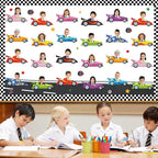 gisgfim 80Pcs Racing Car Cutouts Race Car Decorations Bulletin Board Auto Paper - Image 5