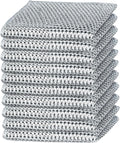 10PCS Double Wet and Dry Wire Dishcloth, Stainless Steel Scrubber, Multi-Purpose Wire Miracle Cleaning Cloths, Non-Scratch, for Powerful Cleaning of Cookware and More.(10PCS)