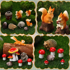 Fairy Garden Accessories, 34 Pieces Resin Squirrel Figures Miniature Garden - Image 3