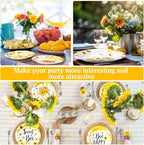 Funnymoom 60 Pcs 7 Inch Honey Bee Paper Plates Bee Happy Shower Tableware - Image 4