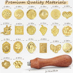 Vintage Wax Seal Stamp Set – 20-Piece Classic Seal Heads - Image 6