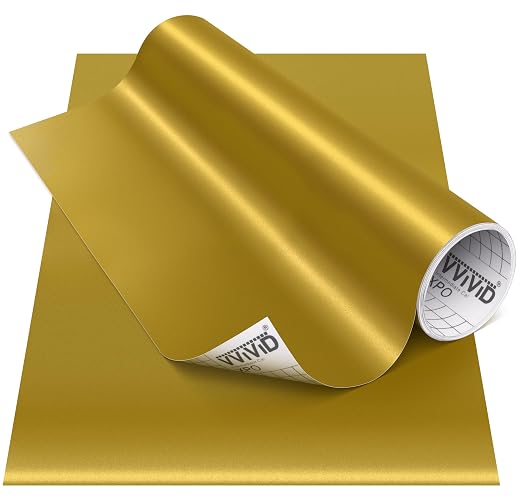 VViViD DECO65 Matte Pastel Gold Permanent Adhesive Craft Vinyl by VVIVIDVINYL