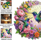 200pcs Wooden Puzzles for Adults Unique Animal Shaped Pieces Colorful Moon and - Image 3