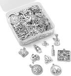 DanLingJewelry 100Pcs 10 Styles Retro Camp Charms Camp Sign Fire Guitar - Image 6