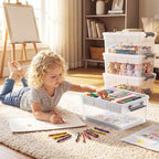 Citylife 17QT 2Packs Clear Craft Organizers and Storage Box - Image 7