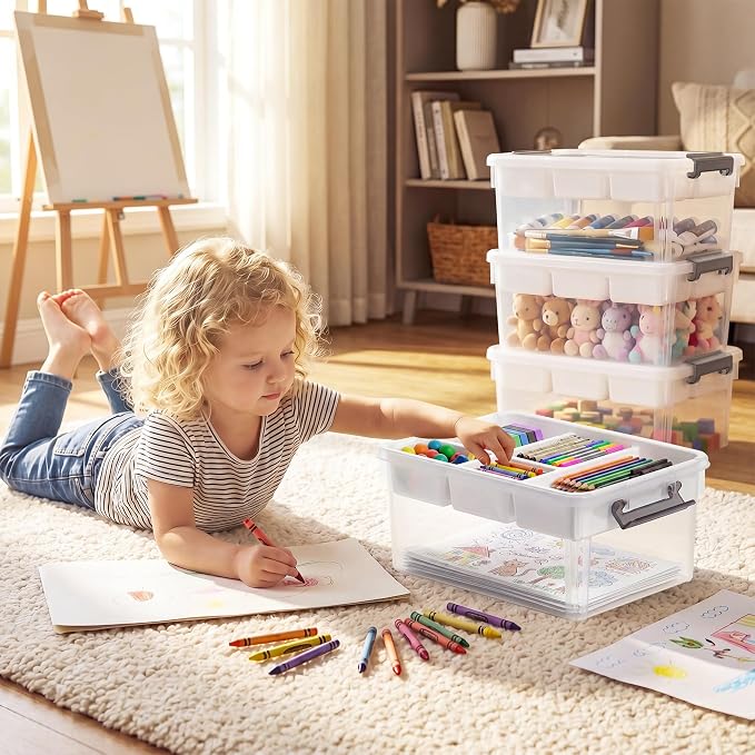 Citylife 17QT 2Packs Clear Craft Organizers and Storage Box - Image 7
