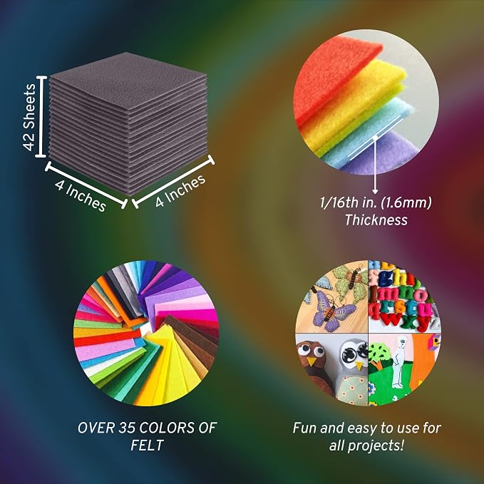 FabricLA Acrylic Felt Sheets for Crafts - Image 3