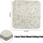 Nicunom 3 Pack Needle Felting Mat, Natural Wool Needle Felting Pad, Thick and - Image 2