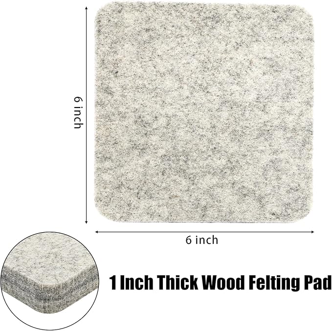 Nicunom 3 Pack Needle Felting Mat, Natural Wool Needle Felting Pad, Thick and - Image 2