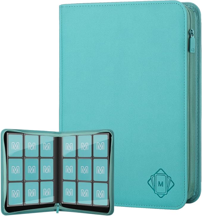 Trading Card Binder with 9 Side Loading Pocket Card Album Hold Up to 540 Cards by MOSLA