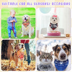 Sweetude 100 Pcs Plaid Dog Bandanas Bulk Paw Print Dog Scarf Bibs Puppy Pet - Image 5