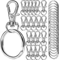 LEOBRO 100PCS Keychain Clip and Key Ring, Lobster Claw Clasps, Key Chain Rings by LEOBRO