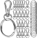 LEOBRO 100PCS Keychain Clip and Key Ring, Lobster Claw Clasps, Key Chain Rings by LEOBRO