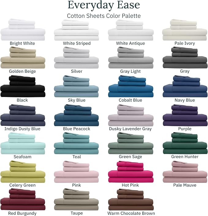 California Design Den Soft 100% Cotton Bed Sheets King Size Set, 400 Thread - Image 9