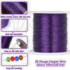 328 Feet Tarnish Resistant Copper Wires 28 Gauge/0.3mm Jewelry Craft Wires - Image 2