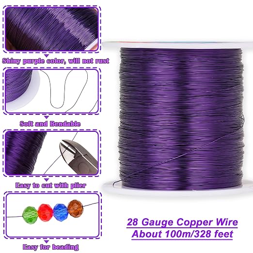 328 Feet Tarnish Resistant Copper Wires 28 Gauge/0.3mm Jewelry Craft Wires - Image 2