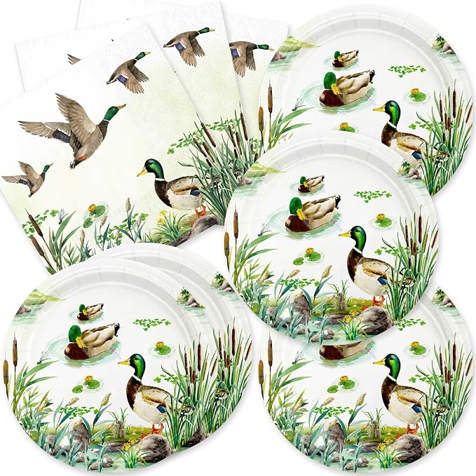 40Pcs One Lucky Duck Birthday Party Decorations, Mallard Duck Hunting or Baby by Unknown