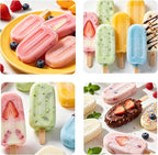 Popsicles Molds, Reusable Silicone Ice Pop Cream Cakesicle Maker Mold 4 Cavities - Image 7