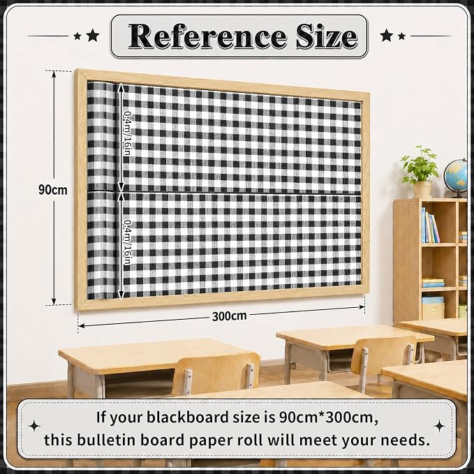 Black White Buffalo Bulletin Board Roll Non-Woven Fabric Poster 16in X 20ft | - Image 3