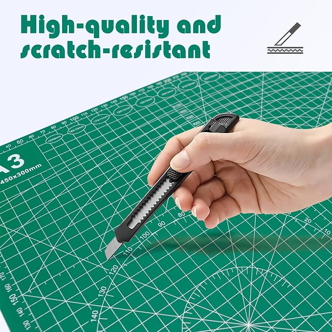 2 Packs Cutting Mats, 12inch x 18inch Rotary Cutting Mat Double Sided 5-Ply - Image 4